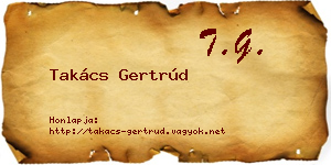 Takács Gertrúd névjegykártya