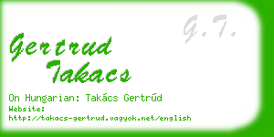 gertrud takacs business card
