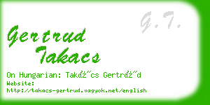 gertrud takacs business card